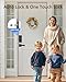Philips Front Door Lock Set, Electronic Fingerprint Lock with 2 Lever Handles, Keyless Entry Door Lock with Handles, Auto Locking, Fingerprint Unlock, Touchscreen Keypad with Key