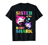 Sister Of The Baby Birthday Shark Sister Shark Mother's Day T-Shirt