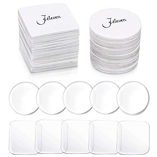 Jeteven 60Pcs Almohadillas adhesivas lavables sin dejar rastro, Nano doble cara, transparentes, cinta adhesiva reutilizable, extra fuerte, resistente al agua