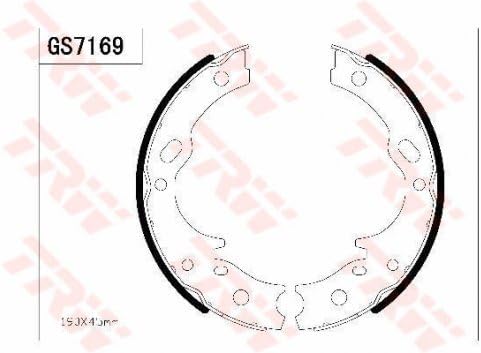 Trw Brake Shoe Set Parking Brake Rear Axle GS7169