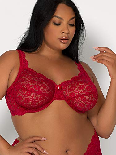 Smart & Sexy Women's Signature Lace Unlined Underwire Bra, No No Red, 36C #TOP3