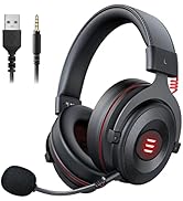 EKSA E900 Pro USB Gaming Headset - PS4 Headset with Detachable Noise Cancelling Microphone, 7.1 S...