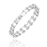 Design classique : La forme unique des maillons du bracelet incarne l'esthétique mécanique sans perdre le sens de la mode. La combinaison classique de couleurs argentées et noires convient à toutes les occasions, qu'il s'agisse de voyages quotidiens ou d'événements formels.