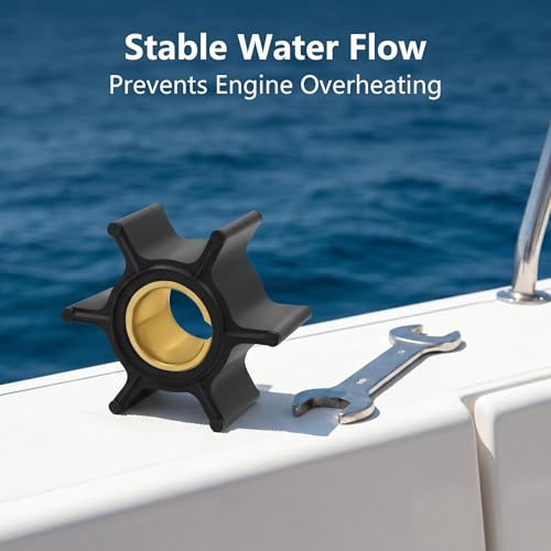 Image of 0386084 Water Pump Impeller Assembly Replacement for Johnson Evinrude 8HP 9.9HP 15HP Outboard Motors (1974-2006) | Replaces OEM 386084 | Fits 4-Stroke 211cc & 305cc