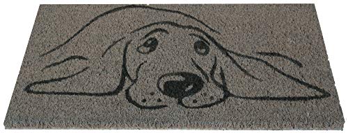 Bestlivings Fußmatte Kokos Schuhabtreter 25x50cm (Hund), Fußabtreter Schmutzfangmatte Türmatte Bodenmatte Läufer Teppich Türvorleger Abtreter