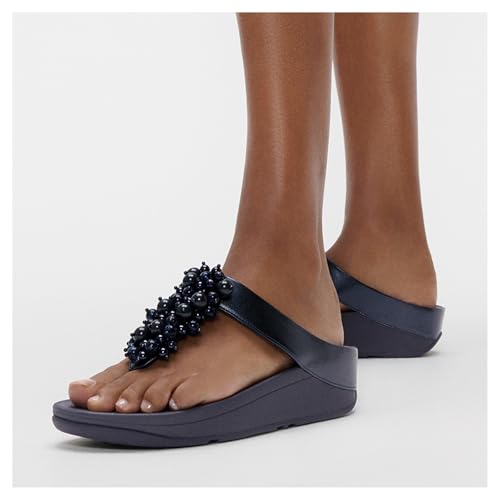 Image of FitFlop Fino Bauble-Bead Toe-Post Sandals