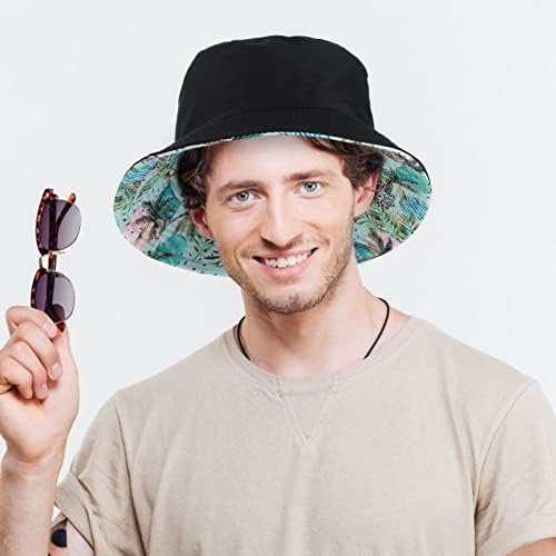 Yolev Unisex Bucket Hat Summer Beach Sun Hat Packable Outdoor Fisherman Cap Travel Beach Cap for Women and Men (Coconut Tree)