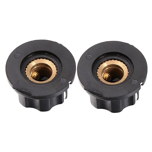 GALPADA 15Pcs Black Bakelite Potentiometer Knob Kit with Inner Knurled Shaft Rotary Control Knobs for Audio Devices and Multiturn Linear Potentiometers