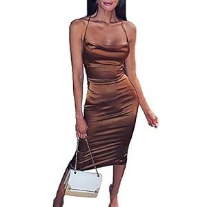 Velius-Womens-Sexy-Spaghetti-Strap-Backless-Lace-up-Bodycon-Party-Dress Velius Women's Sexy Spaghetti Strap Backless Lace up Bodycon Party Dress (Medium, Brown)