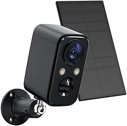 FOAOOD Security Camera Wireless Outdoor with Solar Panel Cameras for Home Security, Indoor Camera with Color Night Vision, PIR Human Detection, 2-Way Talk, IP66 Waterproof, SD Card/Cloud Storage