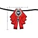 Topz red bow ties for men christmas bow brooch Retro clip on tie adjustable necktie rhinestone diamond ribbon bowtie Wedding Clothing Accessories (red)