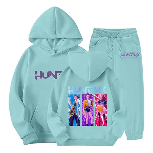 Générique Jogging Survêtement Ensemble 2 Pièces 𝑲-𝒑-𝒐-𝒑 𝑫-𝑫𝒆𝒎𝒐𝒏 𝑯-𝑯𝒖𝒏𝒕𝒆𝒓 Merch pour Fille ImprimésHuntrix Huntr/X Rumi Mira Zoey Pull à Manches Longues Witch Hauts