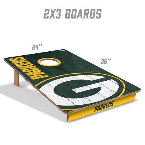 Image of YouTheFan NFL 2' x 3' Wood Cornhole Game with Logo Bags