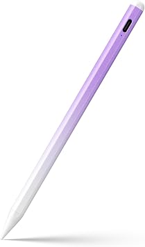 JAMJAKE Stylus Pen for iPad 6th-11th Generation-2X Fast Charge Active Pencil Compatible with 2018-2026 Apple iPad Pro 11"/12.9"/M4, iPad Air 3/4/5/M2/M3/M4,iPad mini 5/6/7 Gen-Gradient White Purple