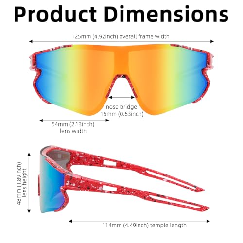 Kids Sunglasses for Boys Girls Youth Baseball Softball Cycling Sports Sunglasses Toddle Shades UV400 Protection4