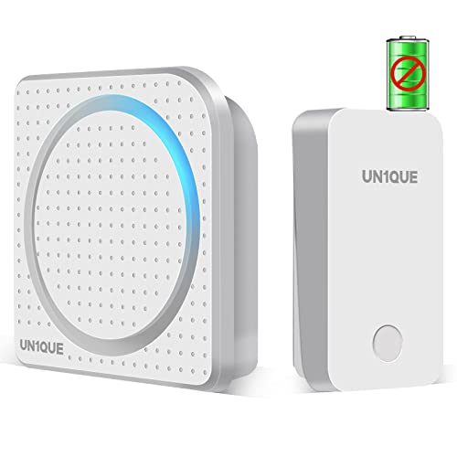UN1QUE Wireless Door Bell for Home, SelfPowered Battery Free Cordless
