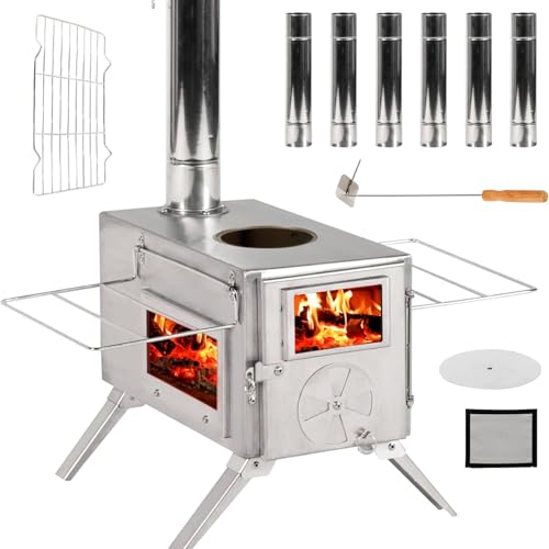 COEWSKE Tent Stove, Hot Wood Tent Stove Wood Burning Heater