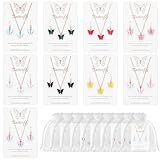 Kingdder 27 Pcs Butterfly Necklace and Earrings Jewelry Set...