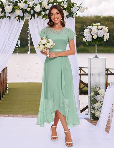 Image of BeryLove Formal Dresses for Women 2026 Wedding Guest with Slit Cocktail Elegant Lace Long Prom Dress