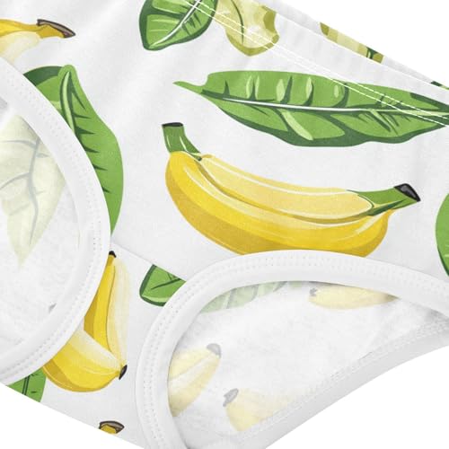 Wusikd Bananas Leaves Girls' Underwear Cotton Girls Briefs Soft Toddler Underwear 2T4