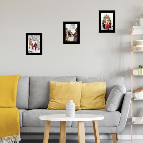 Image of JCJMY 3.5x5 Picture Frame Black for Wall or Tabletop, 3.5 x 5 Wall Gallery Poster Photo Frame with Shatter Resistant Plexiglass, Black