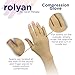 Rolyan Compression Glove, Fingerless Compression Glove for Arthritis for Men & Women, Arthritis Compression Gloves for Carpal Tunnel, Compression Glove for Swelling, Left Hand, Large, Open Finger