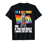 Funny Gay Furry Tail Pride Rainbow Queer Fox CSD Party LGBTQ T-Shirt