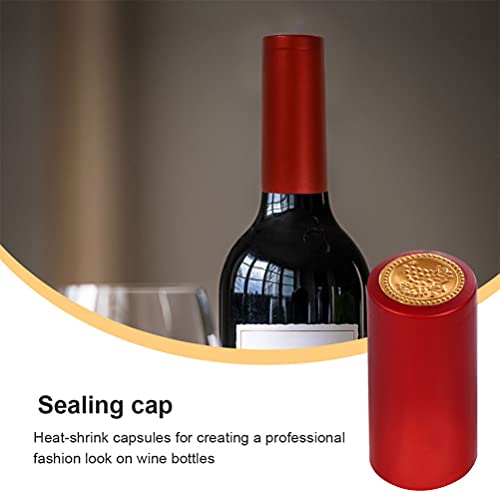 Luxshiny 200 cápsulas de PVC termorretráteis para garrafas de vinho, tampas de vedação, capas de rol