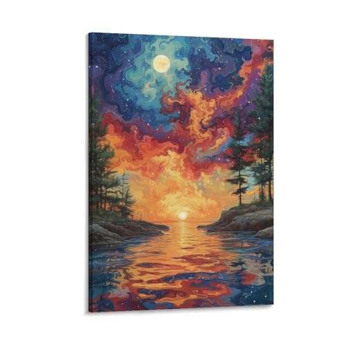 Impression sur toile pour habiller un mur vide avec un paysage naturel apaisant