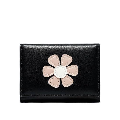Womens wallet Women's wallet fashionable mini wallet with card slot money bag fashionable wallet(Black)