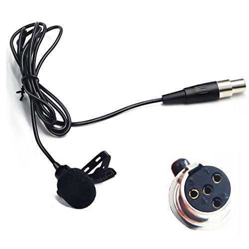 Nicama Omni-Directional Lavalier Microphone 4-pin XLR Output Compatible with Shure Wireless Microphone Belt