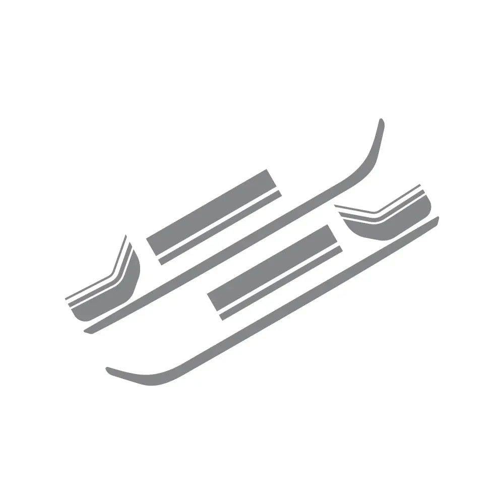 Dabhuoc Glossy Gray For Fiat Talento Accessories Camper Van Bonnet Side Custom Decor Stripes Graphics Vinyl Decals(Glossy Gray)