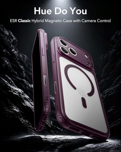 Image of ESR for iPhone 17 Pro Case, Camera Control Cover, Compatible with MagSafe Accessories, TPU, Military-Grade Drop Protection, Shock-Absorbing Air Guard Corners, Hybrid Series, Red