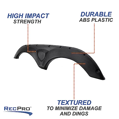 Recpro Rv Tandem Fender Skirt | Hefty Style | Plastic Trim Moulding | Black (2) #TOP3