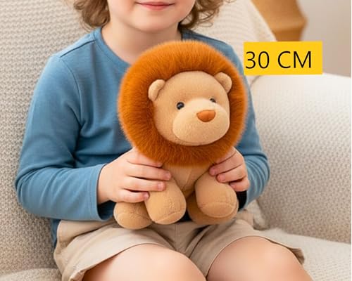 Image of Tickles Cute Lion Soft Stuffed Plush Animal Toy for Kids Boys & Girls Birthday Gift (Color: Brown Size: 30 cm)