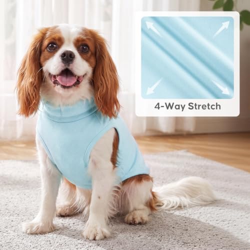 Image of KYEESE 2Pack Dog Sweater for Medium Dogs Soft Pet Coats Fleece Sweatshirt | Warm Turtleneck Dog Pullover Clothes, 4-Way Stretch & Lightweight Vest, Doggie Coat in Cold Weather, Daily Wear