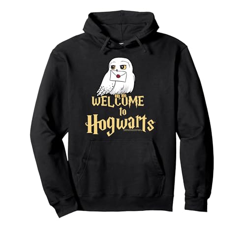 Harry Potter Hedwig Welcome to Hogwarts Felpa con Cappuccio, Unisex