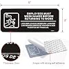 4 Pack Employees Must Wash Hands Before Returning to Work Sign, Bilingual English and Spanish, Black, Acrylic Hand Washing Sign with Self-adhesive, 8x3, for Business Bathroom
