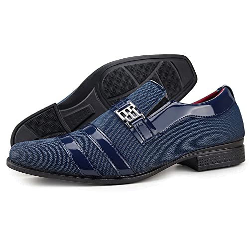 Sapato Social Masculino com Carteira Slim De Couro e Cinto Dupla Face - La Faire* (Azul/Fivela, br_f