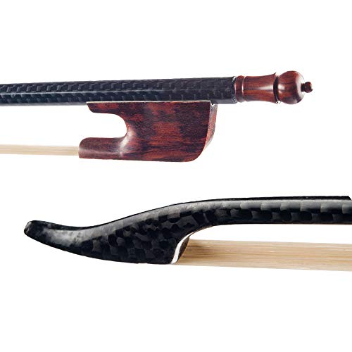 4/4 Violin Bow Carbon Fiber Finish Bowstring Ebony Tailstock Bows for Any Players - Thumbnail 3