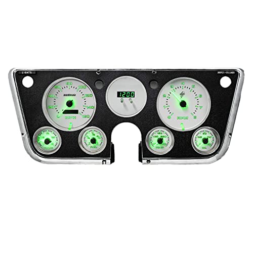 Intellitronix 1967-1972 Chevy C10 Pickup Truck Analog Gauge Panel Dash Instrument Cluster Upgrade Wl6003G (Green) #TOP7