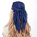 EIysee 70x70cm Solid Color Scarf-Satin Silk Head Scarf for Women Men Vintage Bandanas Satin Hair Scarf Silk Wrap (Pure Navy blue-70cm)