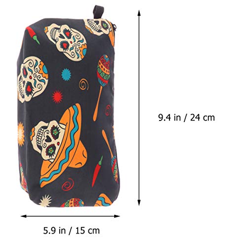 PIXNOR Dia Das Bruxas Saco de Maquiagem CrÃ¢nio Saco CosmÃ©tico Pequena Bolsa de Maquiagem para Mulh