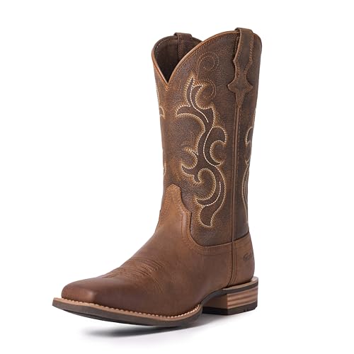 Cowboy Boots for Women Western Mid Calf Embroidered Cowgirl Boot Country Full Cowhide Leather Boot