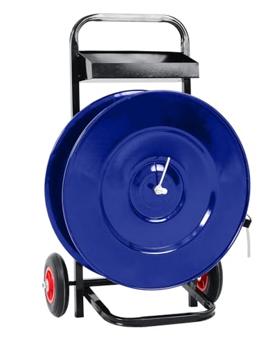 Strapping Dispenser, Strapping Banding Cart, with 50 Packing Buckle,Strapping Cart with Emergency Brake Device