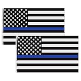 Thin Blue Line Flag 3x5 ft Police Flag Honoring Police Officers Law Enforcement Officers Banner Flags Bright Colors and Fade-Resistant Flags with Sewn Stripes Brass Grommets UV Protection for Outside