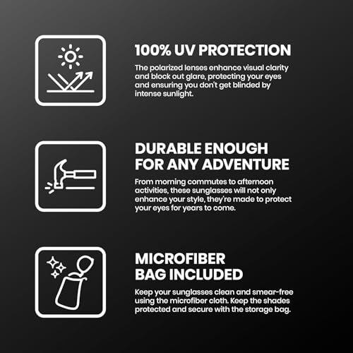 Suncloud Metric Polarized Sunglasses – 100% UV Protection – Comfortable Fit, Trendy Design – for Men & Women2