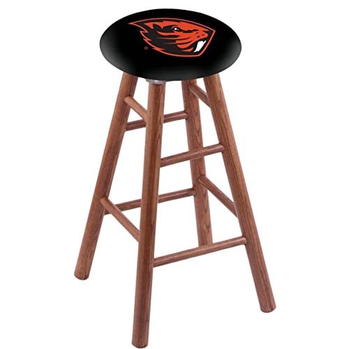 Holland Bar Stool Co. Oak Bar Stool in Medium Finish with Oregon State Seat by The