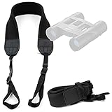DURAGADGET Correa De Cuello Ligera Ajustable Compatible con Prismáticos Nikon Aculon A30 10X25, Sportstar EX 10x25DCF, Aculon T11 8-24x25, Aculon A30 8x25 - Color Negro