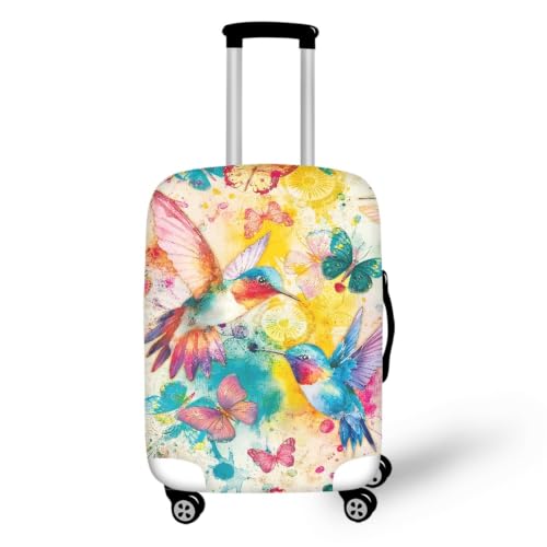 Luggage Cover Elastique Oiseau Vert : Housse Valise XL Spandex Lavable